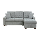 Waitsfield 2-Piece Sectional with Right Chaise, Pull-out Bed and Hidden Storage in Gray - 9816GY*SC