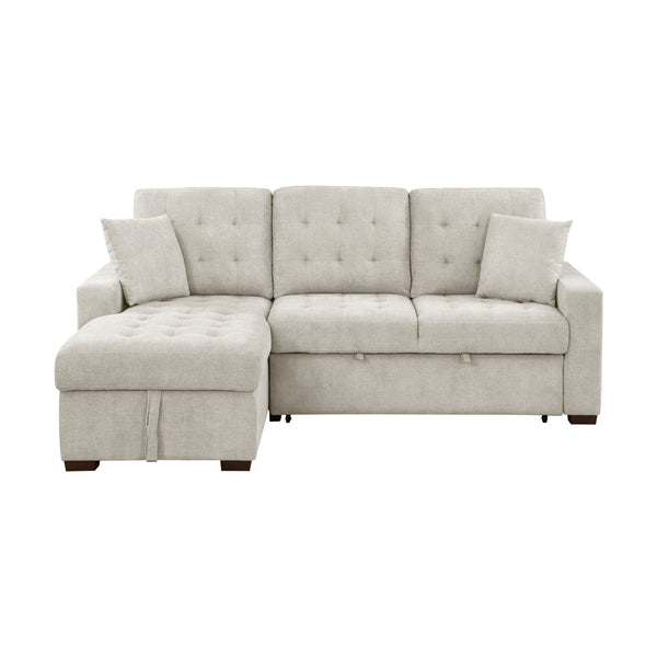 Waitsfield 2-Piece Sectional with Left Chaise, Pull-out Bed and Hidden Storage in Brown - 9816SN*2LCRL