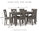 Caitbrook Dining Table and Chairs (Set of 7)