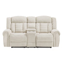 Nutmeg Double Reclining Love Seat With Center Console - Beige