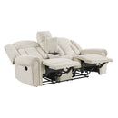 Nutmeg Double Reclining Love Seat With Center Console
