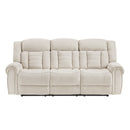 Nutmeg Double Reclining Sofa - Beige