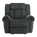 Nutmeg Glider Reclining Chair in Gray - 9901CC-1