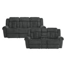 Nutmeg 2pc Set: Sofa, Love in Gray - 9901CC*2
