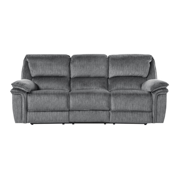 Muirfield Double Reclining Sofa in Gray - 9913-3