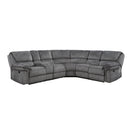 Muirfield 3-Piece Reclining Sectional with Left Console in Gray - 9913*32LCN2R