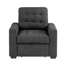 Mccafferty Chair with Pull-out Ottoman in Gray - 9916DG-1