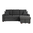 Mccafferty 2-Piece Sectional with Pull-out Bed and Right Chaise with Hidden Storage in Gray - 9916DG*SC