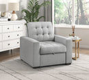 Mccafferty Chair With Pull-Out Ottoman-9916gy-1