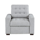 Mccafferty Chair with Pull-out Ottoman in Gray - 9916GY-1