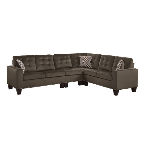Lantana 2-Piece Reversible Sectional in Brown - 9957CH*SC