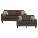 Lantana 2pc Set: Sofa, Love in Brown - 9957CH*2