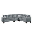 Lantana 2-Piece Reversible Sectional in Gray - 9957GY*SC