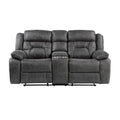 Madrona Hill Double Reclining Love Seat With Center Console - Gray