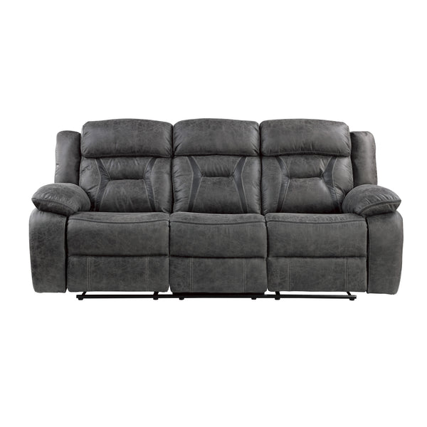 Madrona Hill Double Reclining Sofa in Gray - 9989GY-3