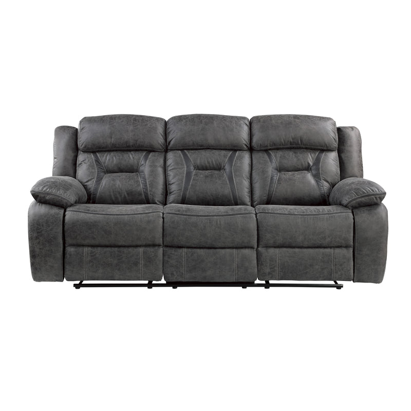 Madrona Hill Double Reclining Sofa in Gray - 9989GY-3