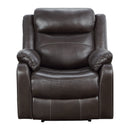 Yerba Lay Flat Reclining Chair in Brown - 9990DB-1