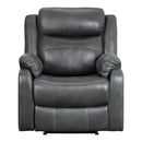 Yerba Lay Flat Reclining Chair in Gray - 9990GY-1