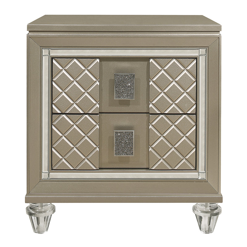 Loudon Nightstand in Gold/Silver/Champagne - B1515-4