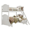 Clementine (4) Twin/Full Bunk Bed in White - B1799-1F*