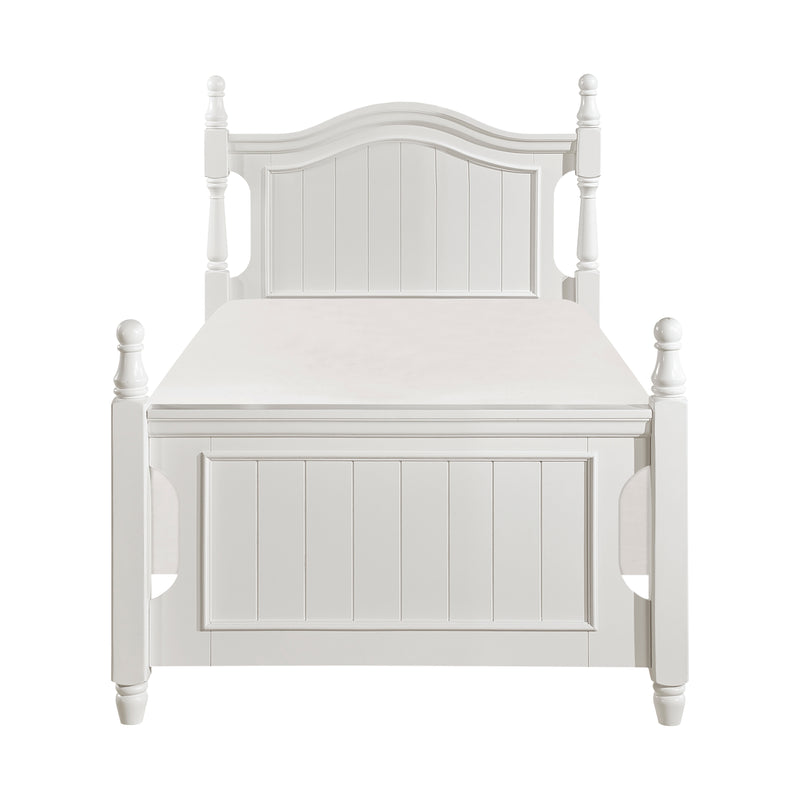 Clementine Twin Platform Bed in White - B1799T-1