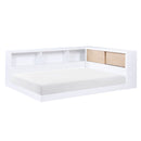 Asker (4) Full Bookcase Corner Bed in Brown/White - B2012BCF-1BC*