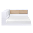 Asker (4) Full Bookcase Corner Bed in Brown/White - B2012BCF-1BC*