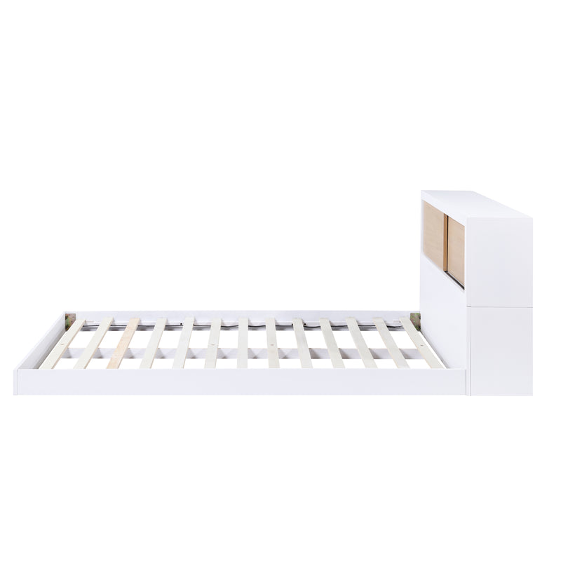 Asker (3) Full Bookcase Bed in Brown/White - B2012BCF-1*