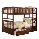 Rowe (4) Full/Full Bunk Bed with Storage Boxes in Cherry - B2013FFDC-1*T