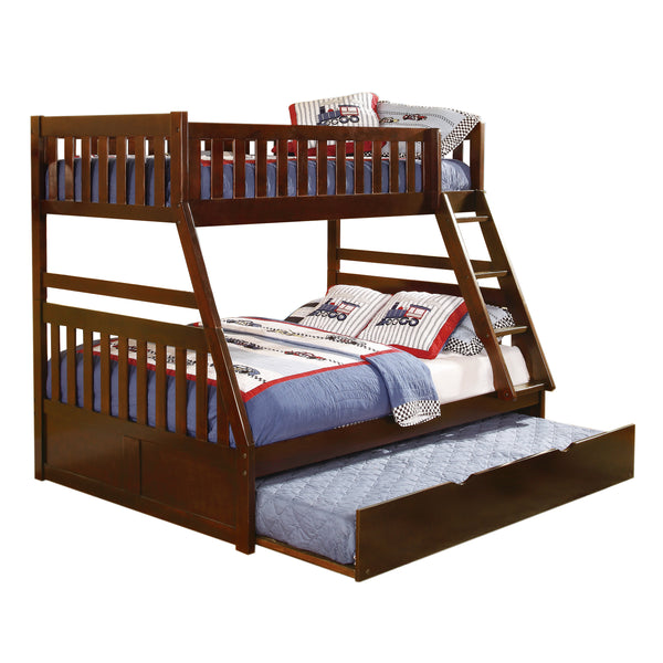 Rowe (4) Twin/Full Bunk Bed with Twin Trundle in Cherry - B2013TFDC-1*R
