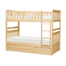 Bartly (4) Twin/Twin Bunk Bed with Twin Trundle in Natural - B2043-1*R