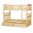 Bartly (4) Twin/Twin Bunk Bed with Storage Boxes in Natural - B2043-1*T