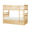 Bartly (4) Twin/Twin Bunk Bed with Storage Boxes in Natural - B2043-1*T