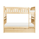 Bartly (4) Full/Full Bunk Bed with Twin Trundle in Natural - B2043FF-1*R