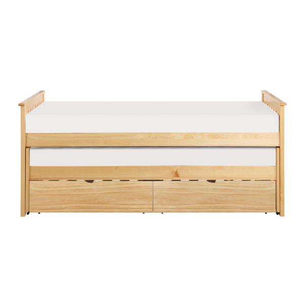 Bartly (4) Twin/Twin Bed with Storage Boxes in Natural - B2043RT-1T*