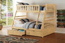 Bartly (4) Twin/Full Bunk Bed with Storage Boxes in Natural - B2043TF-1*T