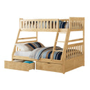 Bartly (4) Twin/Full Bunk Bed with Storage Boxes in Natural - B2043TF-1*T