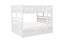 Galen (4) Full/Full Bunk Bed with Twin Trundle in White - B2053FFW-1*R