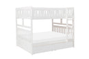 Galen (4) Full/Full Bunk Bed with Storage Boxes in White - B2053FFW-1*T