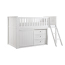 Galen (4) Low Loft Bunk with Dresser in White - B2053LLW-1*DR