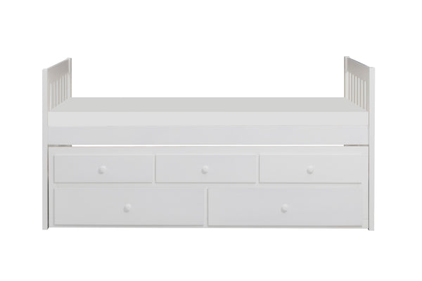 Galen (2) Twin/Twin Trundle Bed in White - B2053PRW-1*