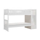 Galen (4) Twin/Twin Step Bunk Bed in White - B2053SBW-1*
