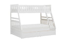 Galen (4) Twin/Full Bunk Bed with Storage Boxes in White - B2053TFW-1*T