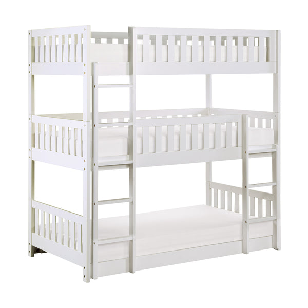 Galen (3) Triple Bunk Bed in White - B2053TTTW-1*