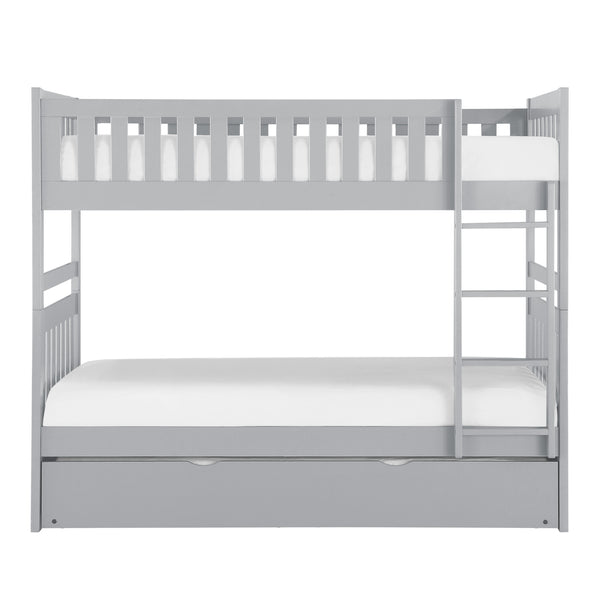 Orion (4) Twin/Twin Bunk Bed with Twin Trundle in Gray - B2063-1*R