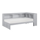 Orion (3) Twin Bookcase Corner Bed in Gray - B2063BC-1BC*