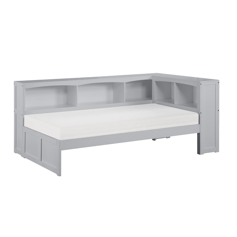 Orion (3) Twin Bookcase Corner Bed in Gray - B2063BC-1BC*