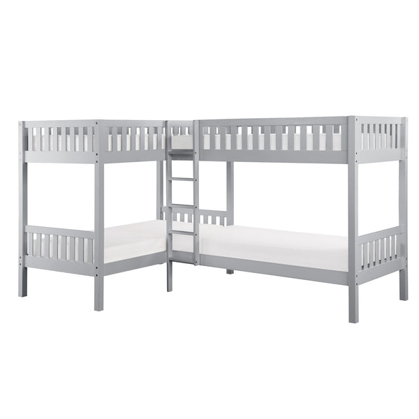 Orion (3) Corner Bunk Bed in Gray - B2063CN-1*