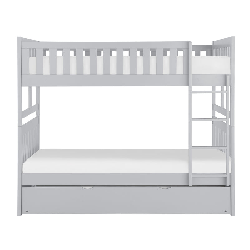 Orion (4) Full/Full Bunk Bed with Twin Trundle in Gray - B2063FF-1*R