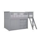 Orion (4) Low Loft Bunk with Dresser in Gray - B2063LL-1*DR